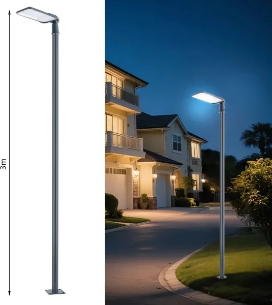 Brilagi-LED kültéri lámpa oszloppal és 3 m kábellel URBANLIGHT LED/200W/230V antracit IP65