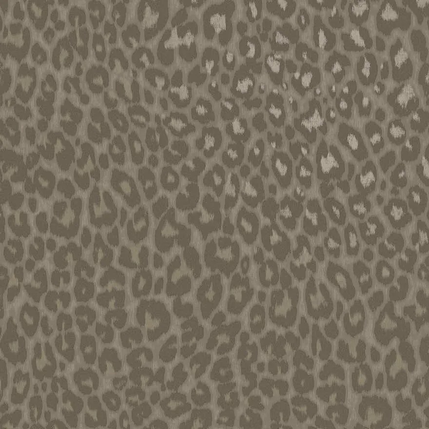 Holden Decor Essence Makucha Bead taupe leopárdmintás fémhatású vlies tapéta – 99530