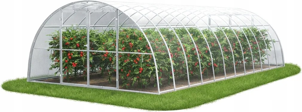 Polikarbonát üvegház Kerti alagút 4x8 m profilok 40x20 polikarbonát 6mm