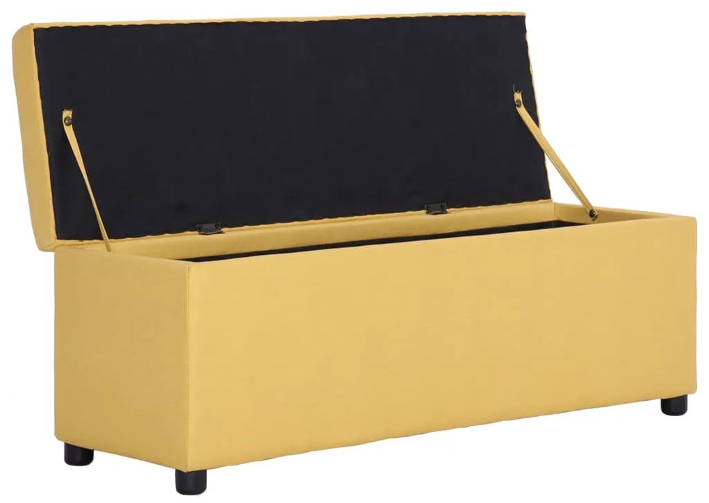 sárga poliészter pad tárolórekesszel 116 cm