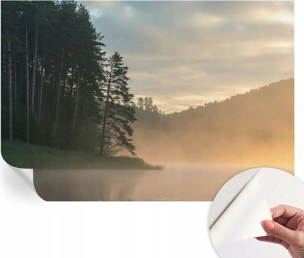 Design fali fotótapéta Öntapadós Ködös reggel 152x104 cm