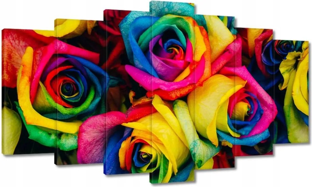 Vászonkép 140x80 Színes rózsák Virágok