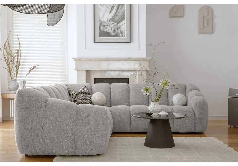 Világosszürke sarokkanapé Shell – Miuform