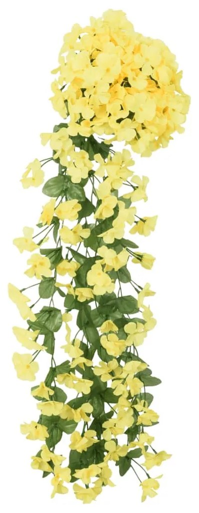 3 db sárga karácsonyi virágfüzér 85 cm