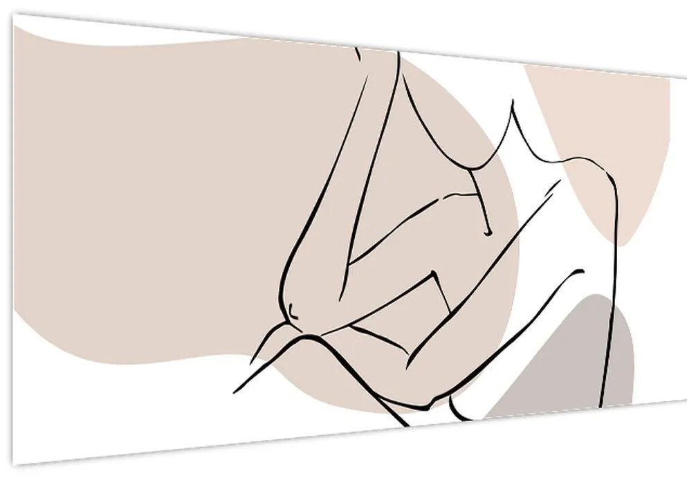 Kép - Női test vonal művészet N⁰1 (120x50 cm)