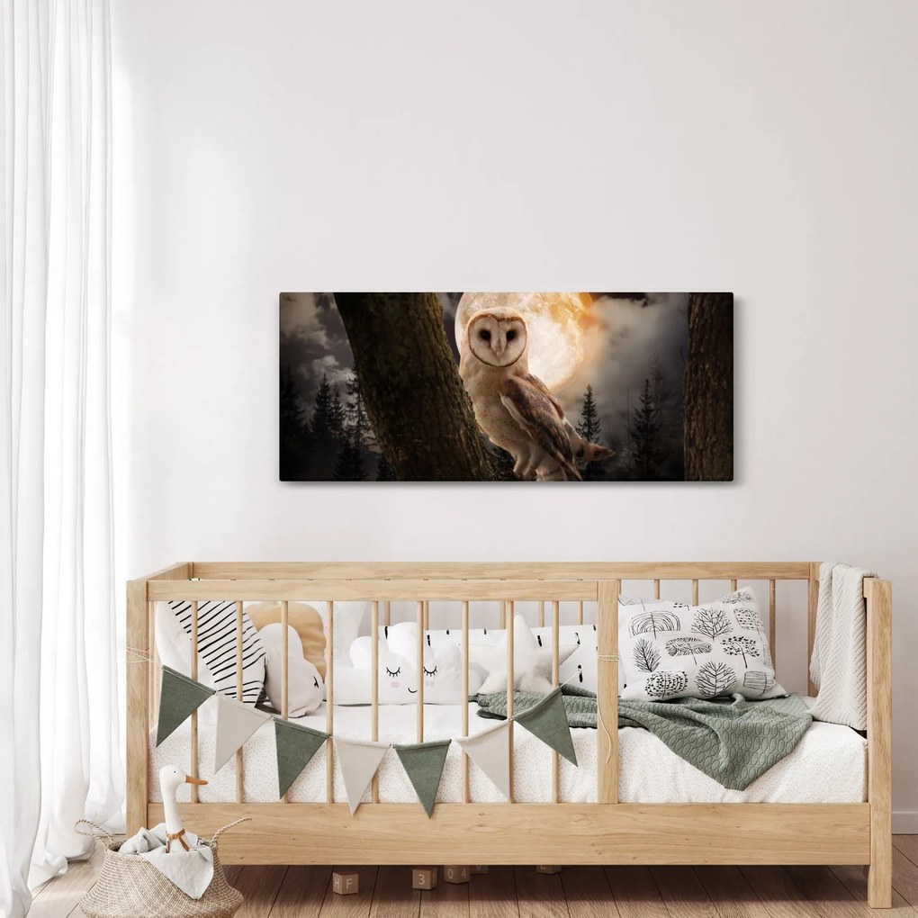 Egy gyöngybagoly képe (120x50 cm)