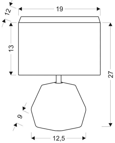 Asztali lámpa ANIMI 1xE14/40W/230V fekete