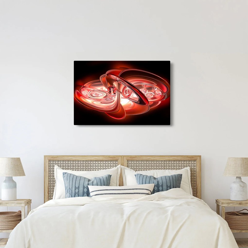 Kép - piros formák (90x60 cm)