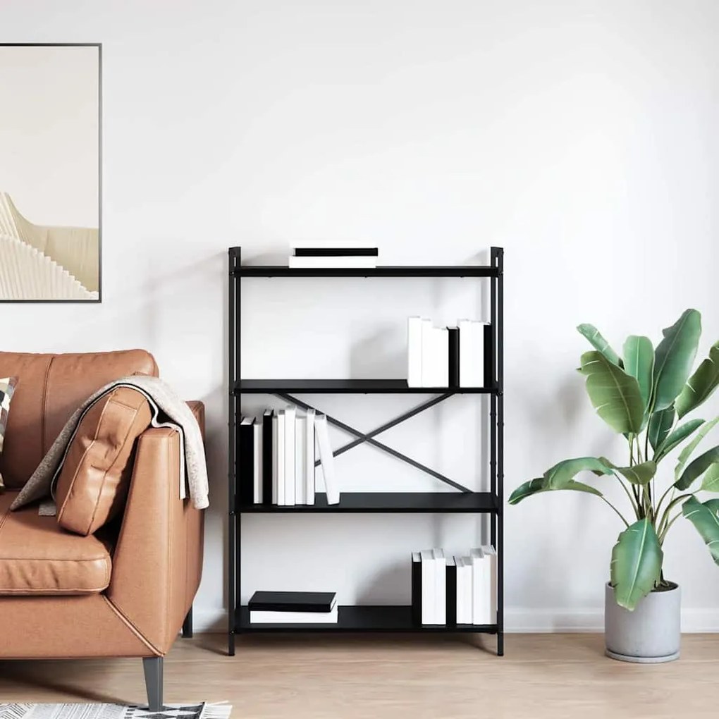Könyvszekrény Musta tammi 80 x 30 x 118 cm Faanyag