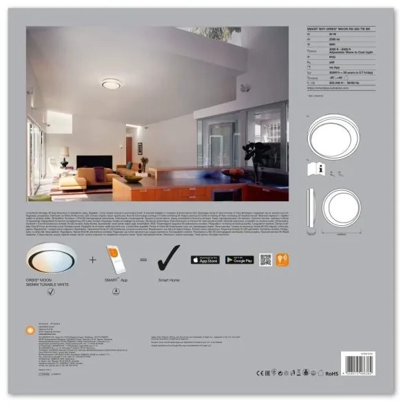 Ledvance - LED Dimmelhető mennyezeti lámpa SMART + MOON LED/24W/230V Wi-Fi