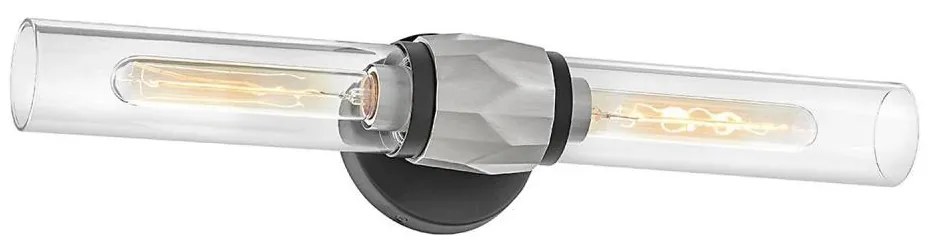 Hinkley HK-ELLISON2-BK-BN - Fürdőszobai lámpatest ELLISON 2xE27/40W/230V IP44 fekete