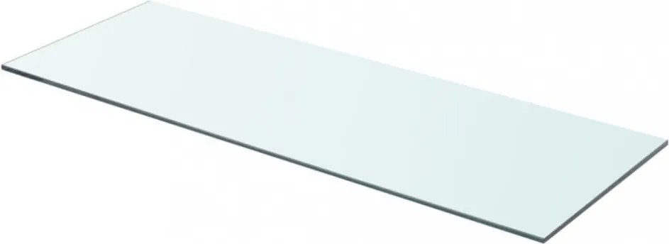2 db átlátszó üveg paneles polc 70 x 25 cm