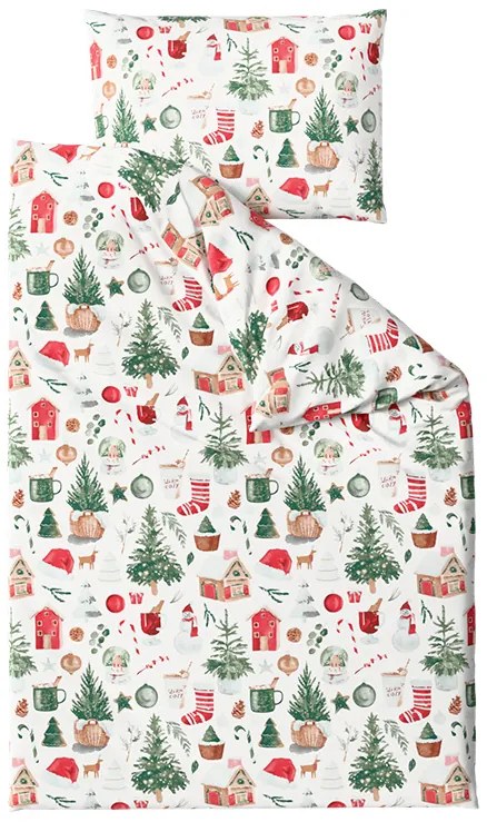 Pamut ágynemű MAGIC CHRISTMAS fehér Ágyneműhuzat mérete: 70 x 90 cm | 140 x 220 cm