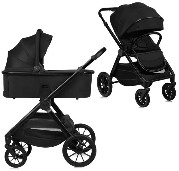 Lionelo - Kombinált 2 az 1-ben babakocsi LAYLA Fekete Onyx