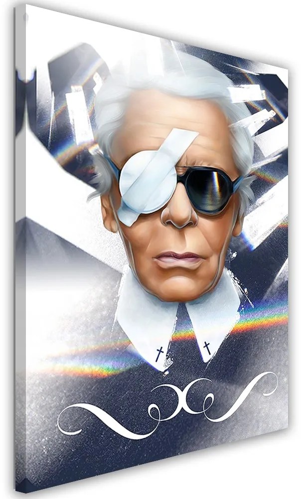 Gario Vászonkép Portré Karl Lagerfeld - Dmitry Belov Méret: 40 x 60 cm