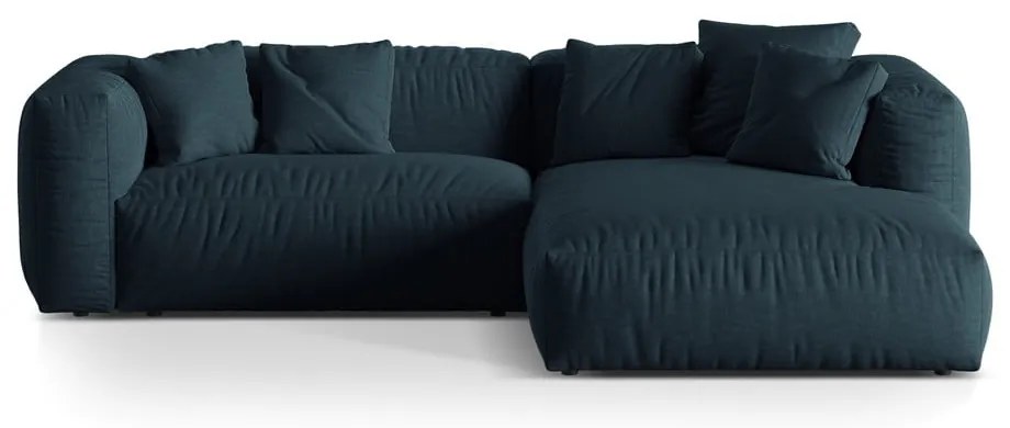 Sötétkék moduláris sarokkanapé (jobb oldali) Martina – Micadoni Home