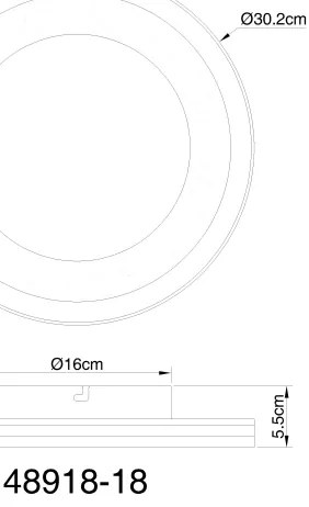 Globo 48918-18 - LED Mennyezeti lámpa CLARINO LED/18W/230V átm. 30,2 cm