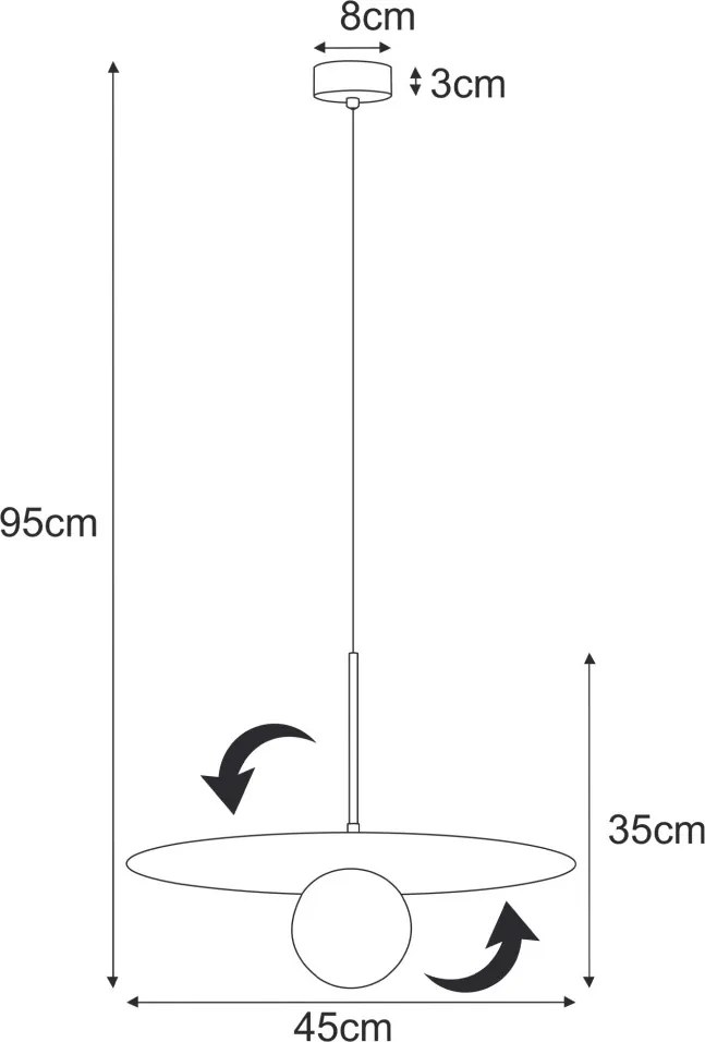 KAJA K-5372 SANTE Fekete Színű Függeszték 1xG9 10W IP20