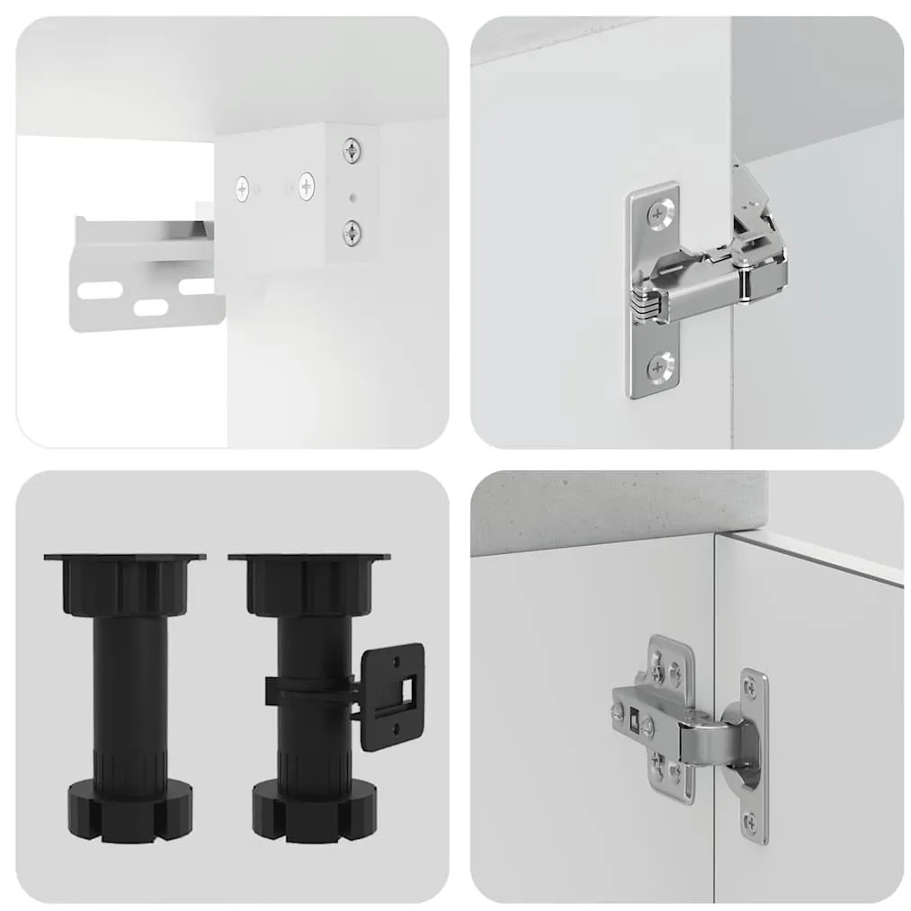 vidaXL 7 részes konyhai szekrény szett Kalmar betonszürke műszaki fa