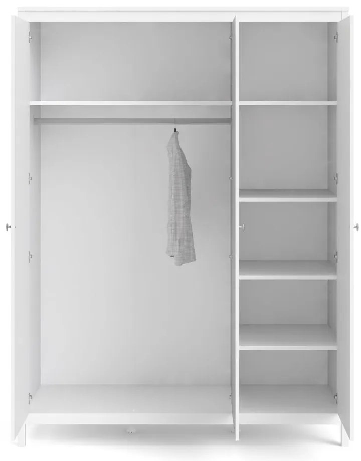 Fehér ruhásszekrény 150x199 cm Madrid – Tvilum