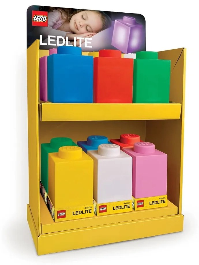 Classic Brick sárga szilikon világító éjjeli lámpa - LEGO®