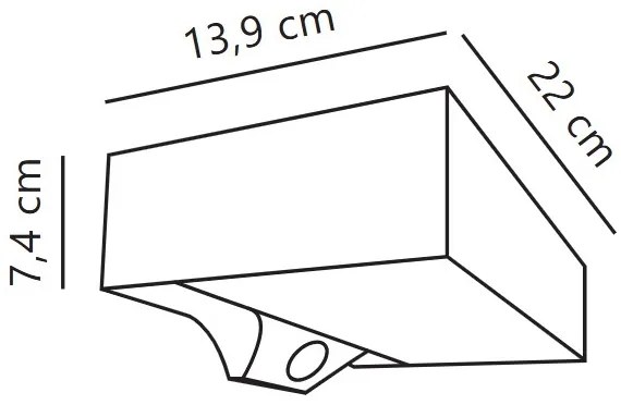 Nordlux - MONAY LED 5W 5V IP44 napelemes fali lámpa érzékelővel