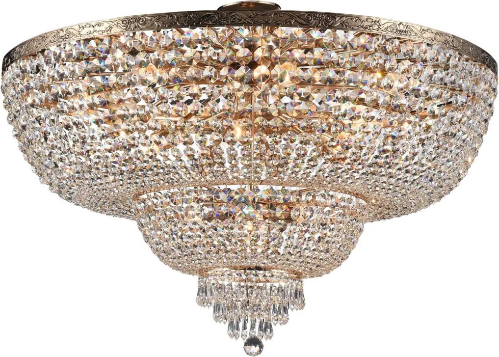 MAYTONI DIA890-CL-18-G PALACE Kristály Mennyezeti Lámpa Antik Arany E27 IP20