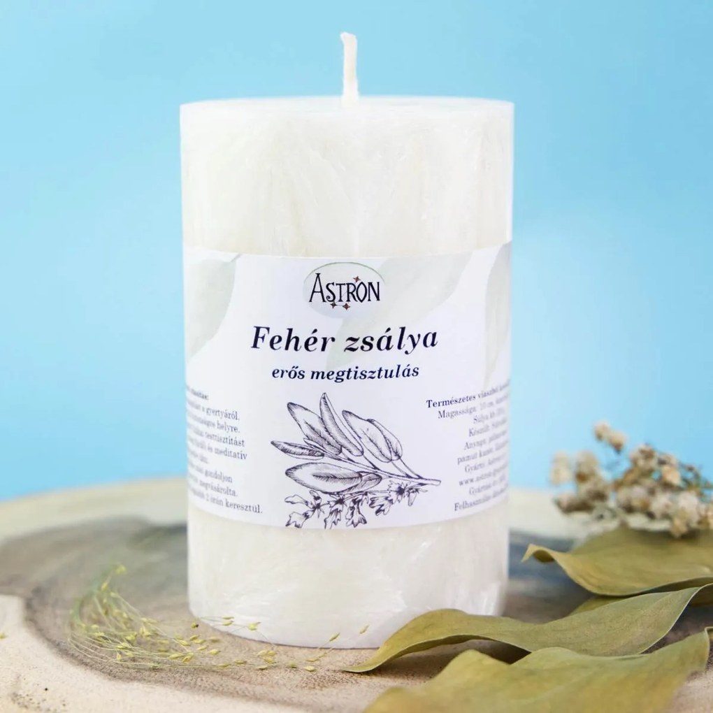 Fehér zsálya - Tisztító gyertya (320g)
