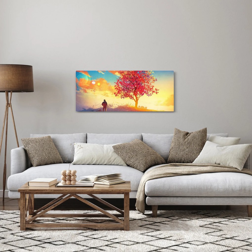 Egy fa képe a dombon (120x50 cm)