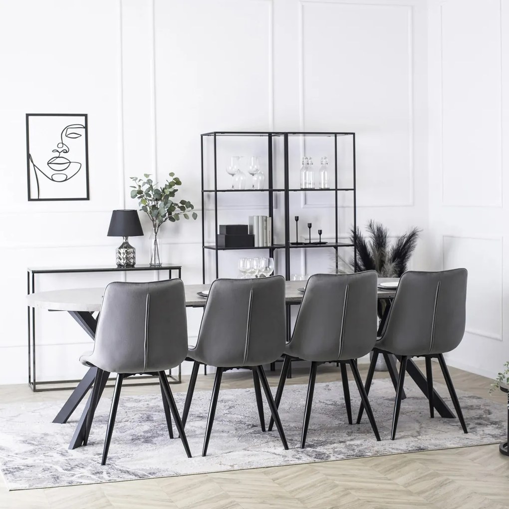 Szürke Bársony Étkezőszék RIO