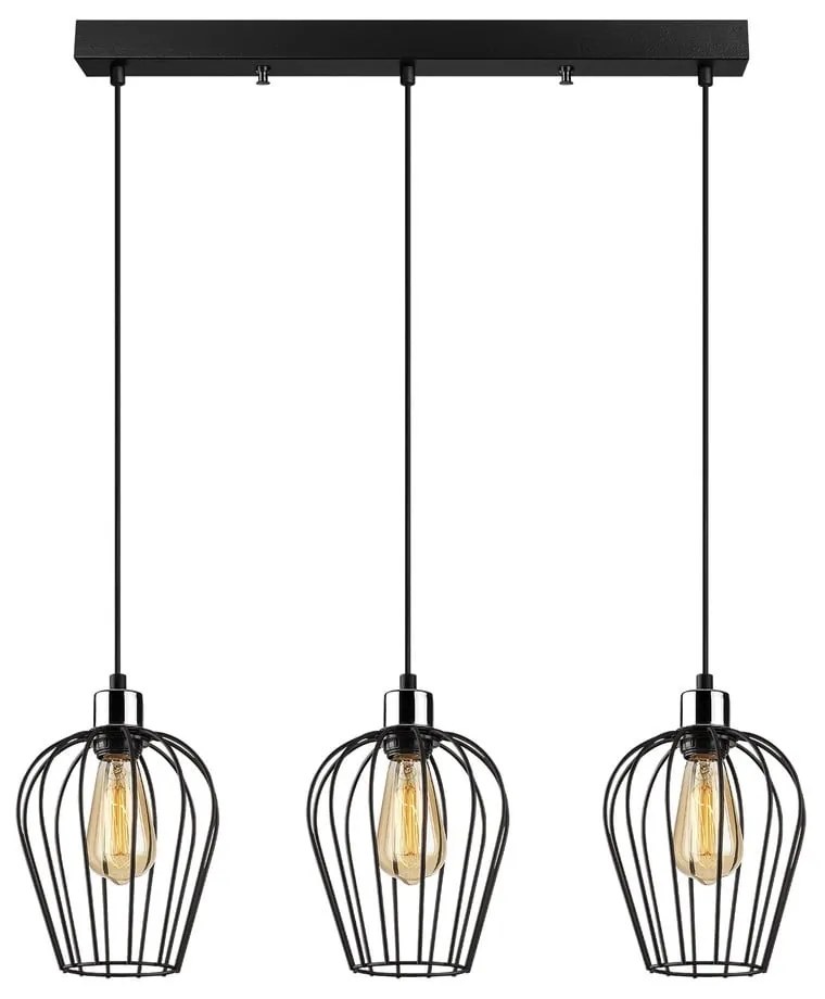 Tel Long fekete 3 izzós függőlámpa - Opviq lights