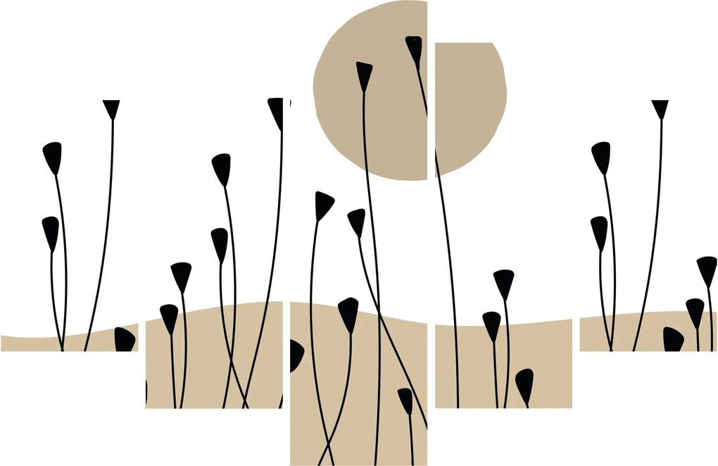 Kép - Grafikus rét N⁰2 (150x105 cm)