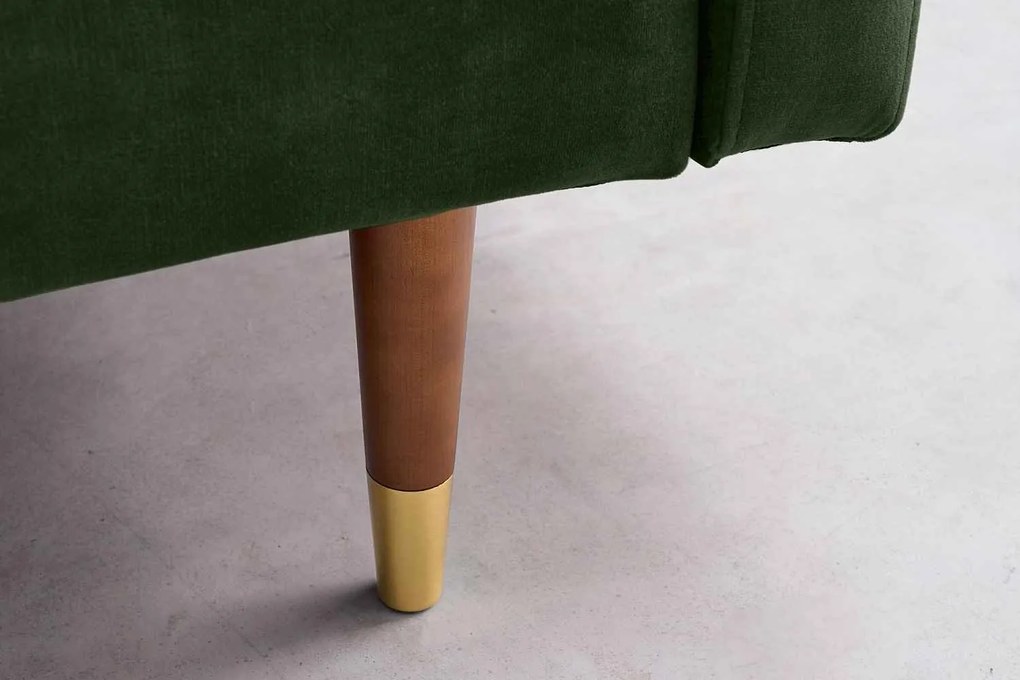 Design ágyazható kanapé Walvia 196 cm zöld