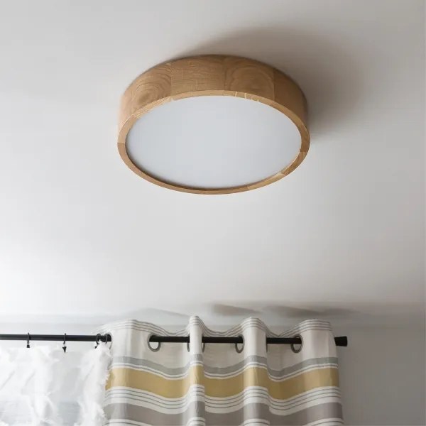 Brilagi - LED RGBW dimmelhető mennyezeti lámpa CARVALHO 2xE27/9W/230V Wi-Fi tölgy átm. 37,5
