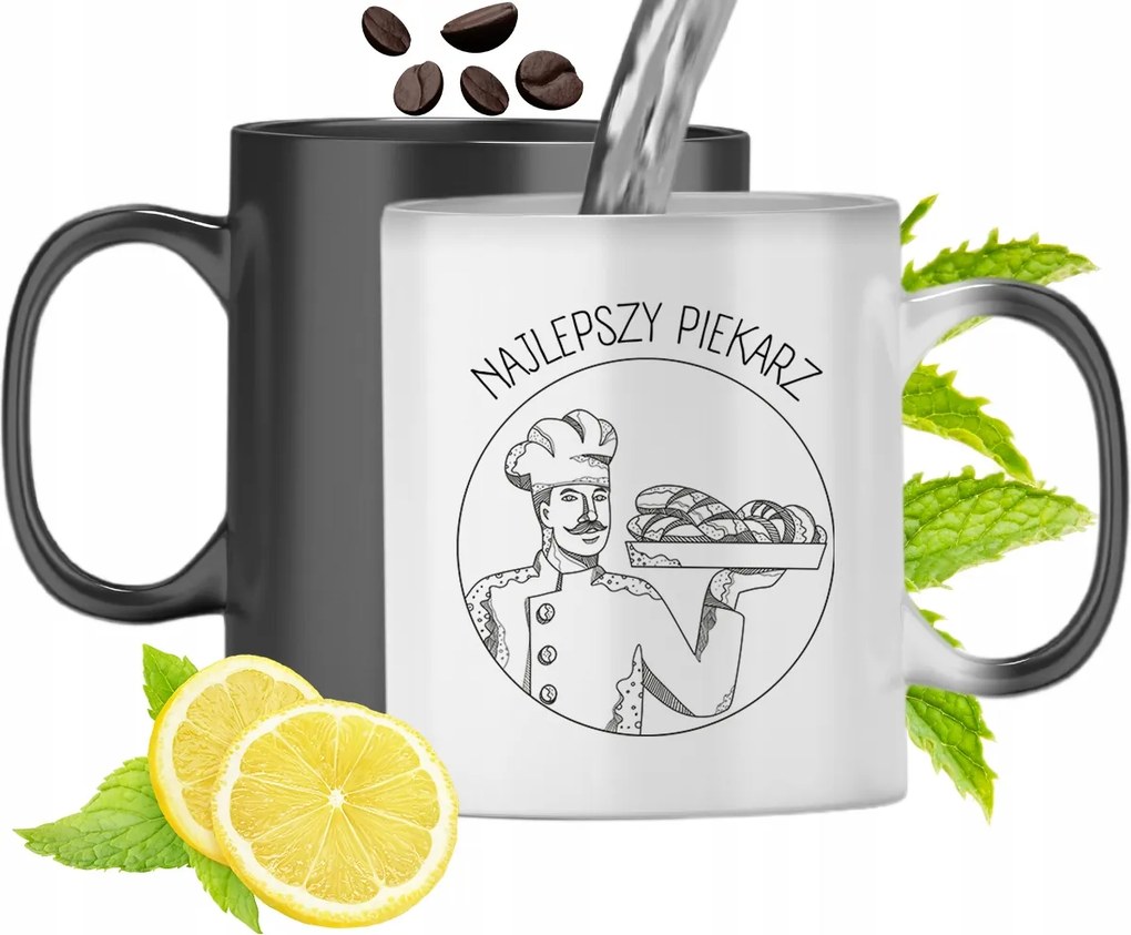 Mágikus Bögre Péknek Színváltós Nyomtatott Fényképpel