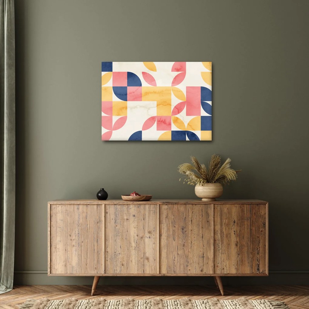 Kép - Absztrakció retro mintákkal (70x50 cm)