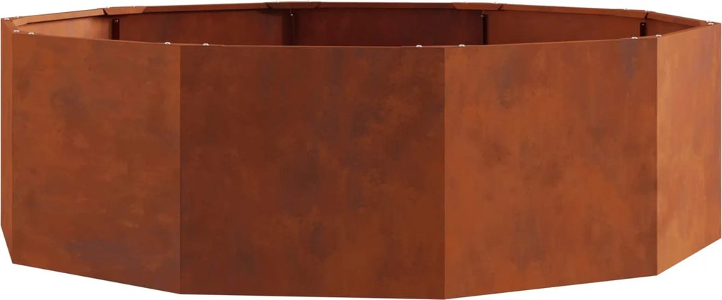 vidaXL Növénytartó Rozsdás 120 x 120 x 35 cm Időjárásálló acél
