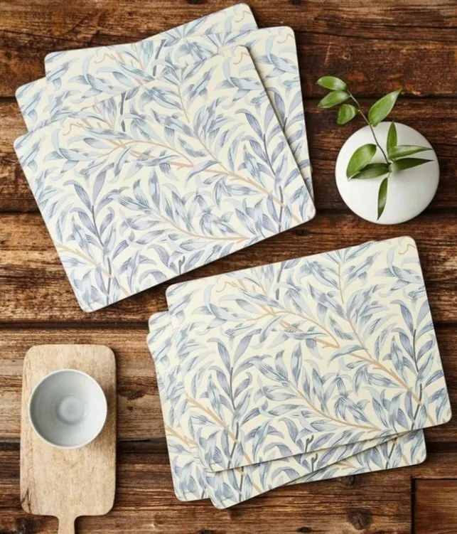 Pimpernel elegáns fűzfa levelek fűz kék alátét nagy asztal