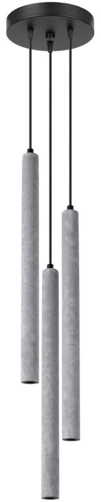 Sollux SL.1273 - Csillár zsinóron PASTELO 3xG9/8W/230V beton