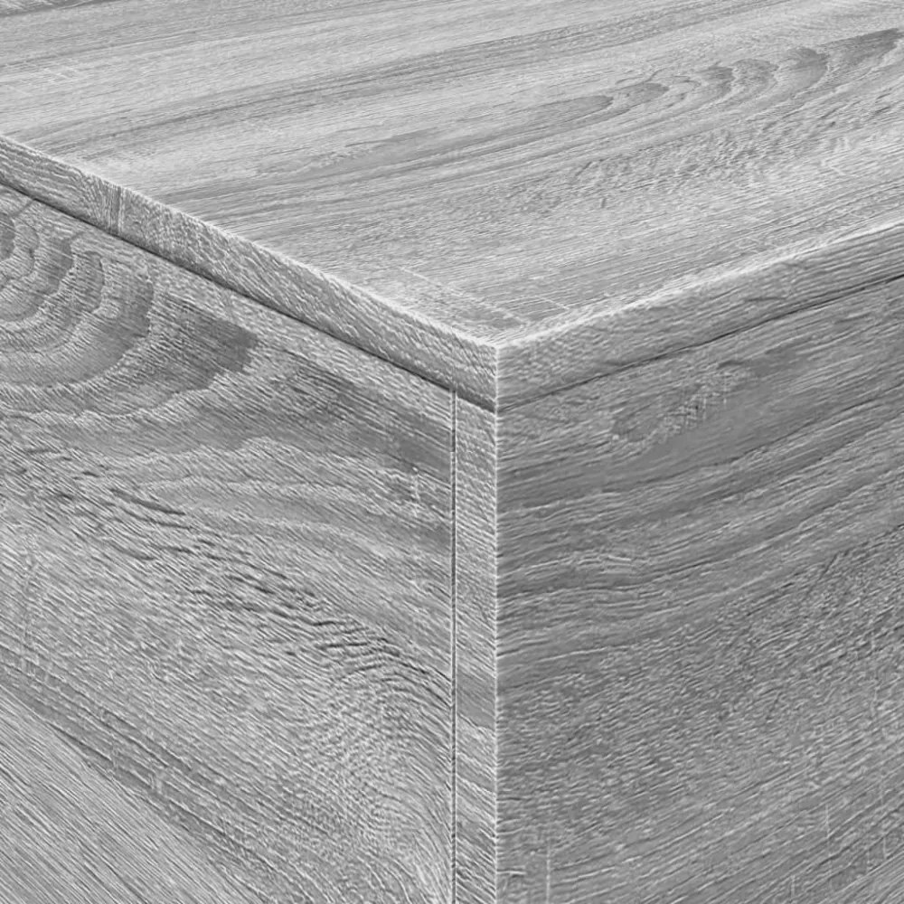 szürke sonoma színű dohányzóasztal LED-lámpákkal 90x50x40 cm