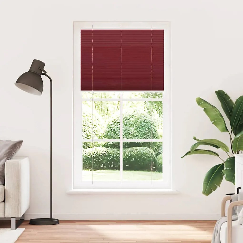 pliszírozott redőny Bordeaux piros 105x200 cm szövetszélesség