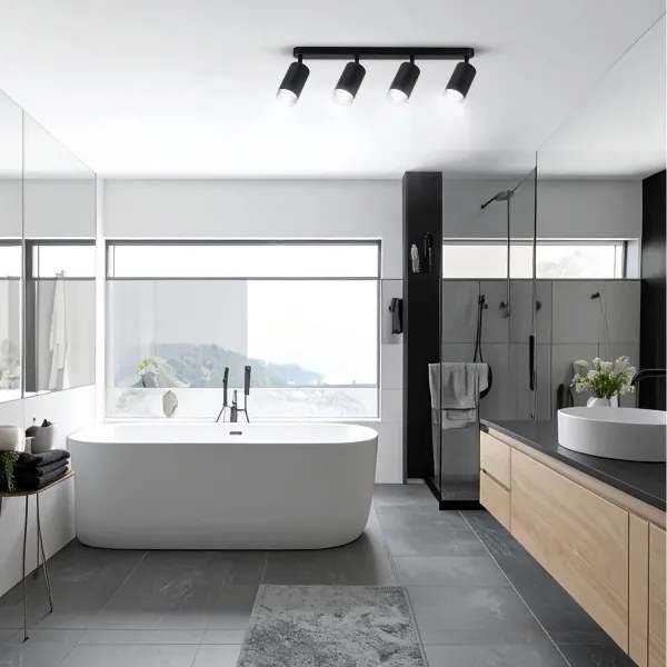 Brilagi - Fürdőszobai spotlámpa SELE 4xGU10/30W/230V IP44 fekete