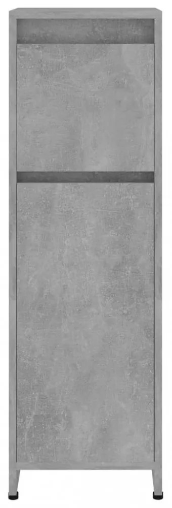betonszürke szerelt fa fürdőszobaszekrény 30 x 30 x 95 cm