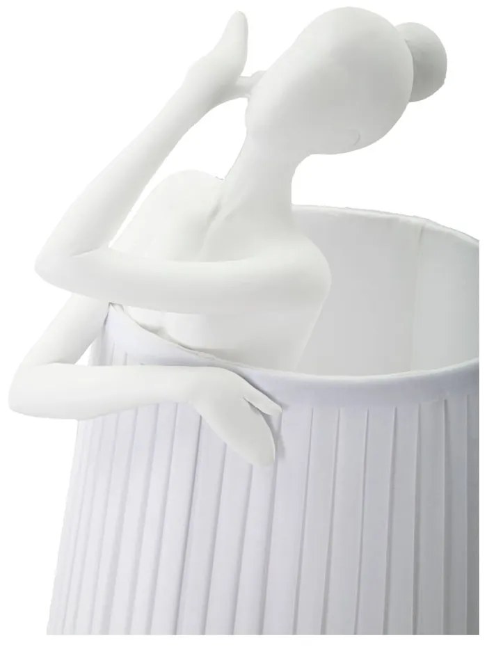 Fehér asztali lámpa textil búrával (magasság 62,5 cm) Ballet – Mauro Ferretti