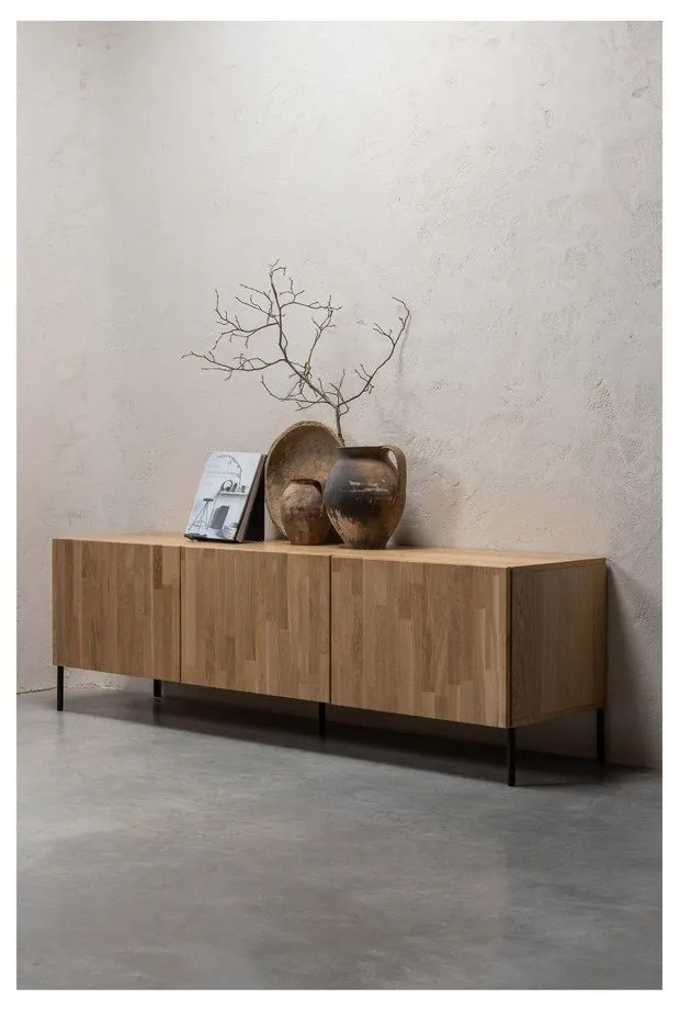 Natúr színű tölgyfa TV-állvány 180x56x46 cm Bono – WOOOD