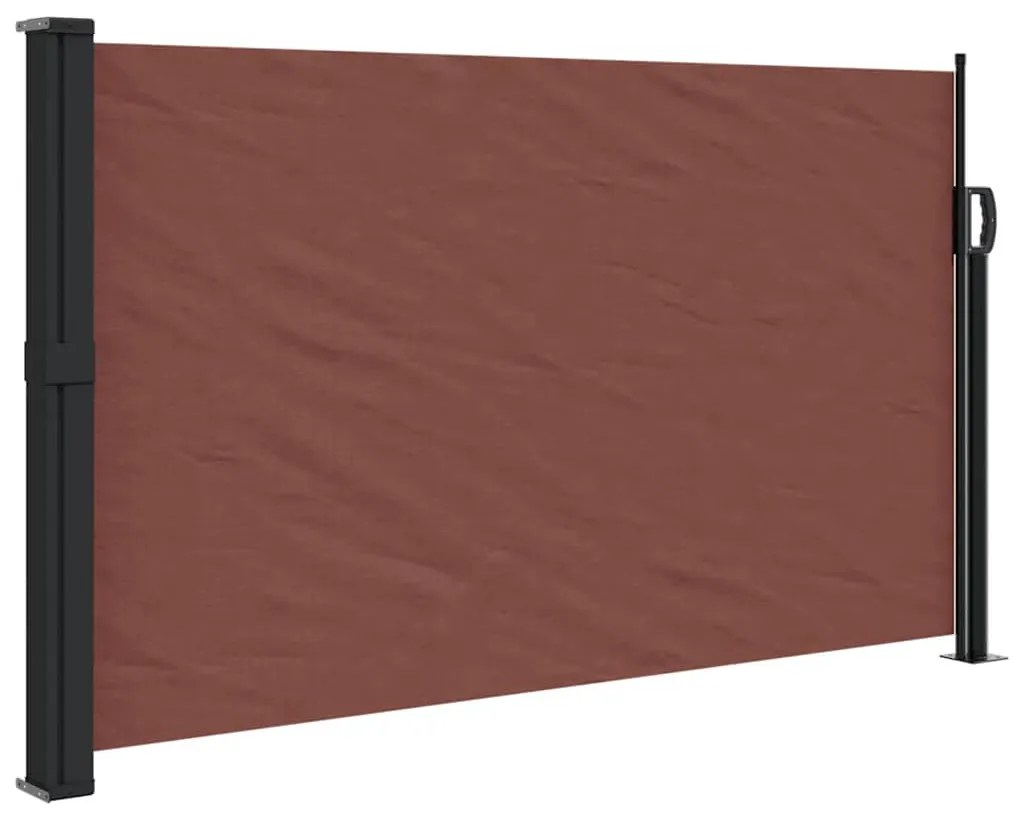 barna behúzható oldalsó napellenző 120 x 500 cm