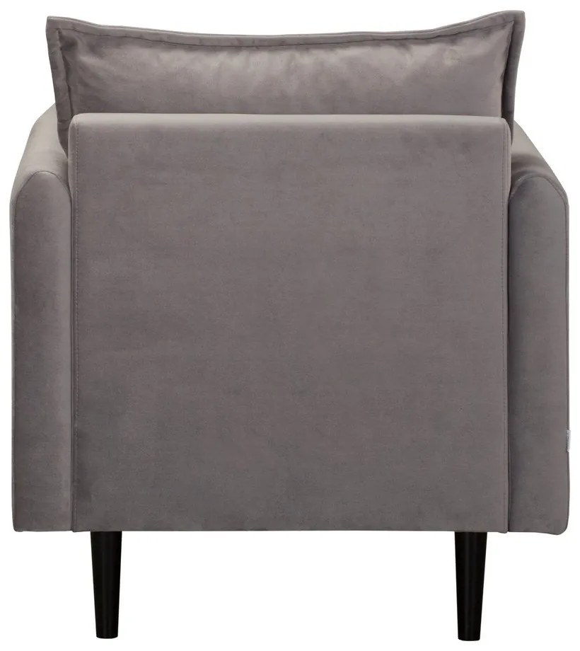 Szürke bársony fotel Juli – Ropez