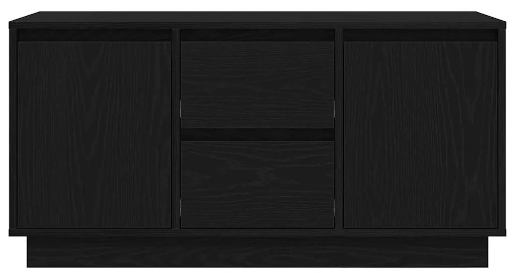 fekete tölgy TV-szekrény LED-világítással 100x41x50 cm