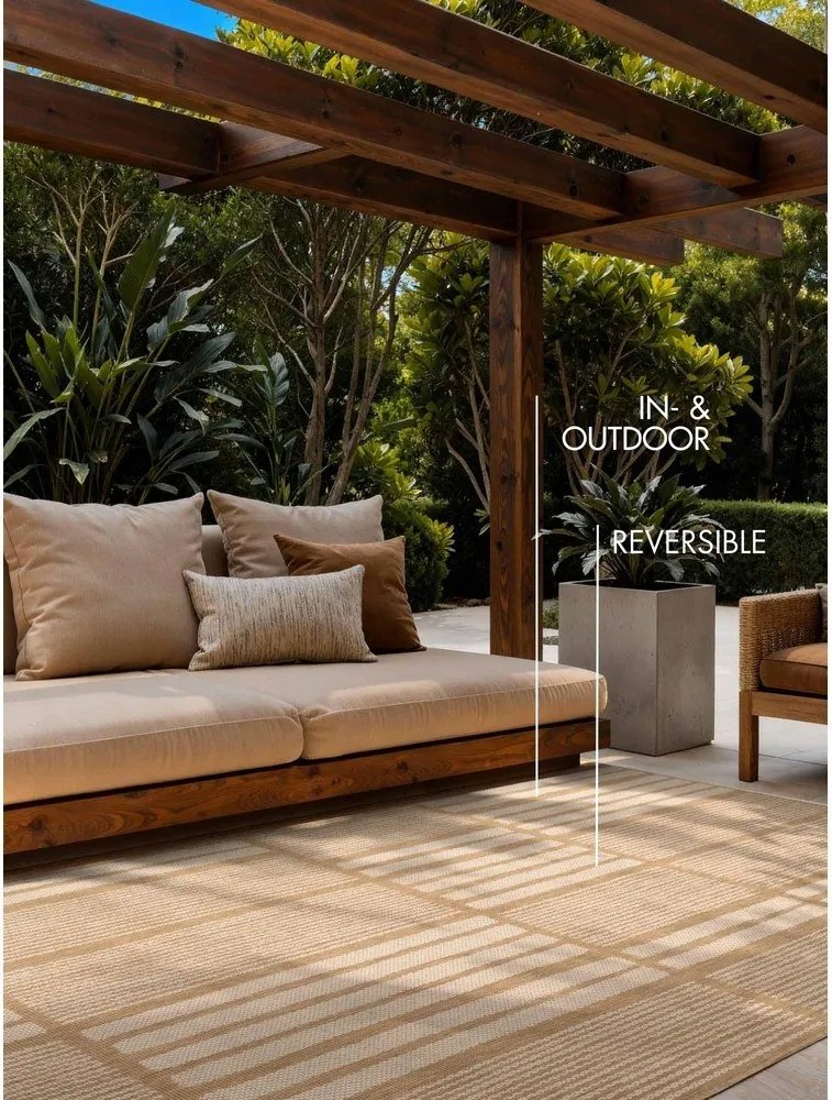 Krémszínű-natúr színű kültéri-beltéri szőnyeg 160x230 cm Haringey Allington – Ted Baker