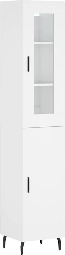 vidaXL fehér szerelt fa magasszekrény 34,5x34x180 cm